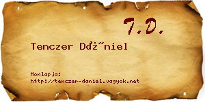 Tenczer Dániel névjegykártya